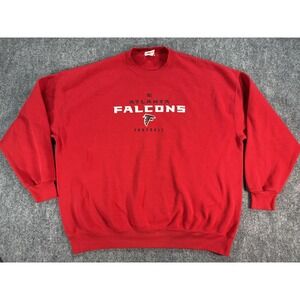 Vintage Atlanta Falcons Sweater Mens 3XL Red NFL Pullover Crewneck Sweatshirt